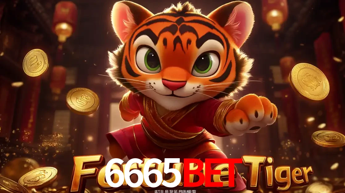 O carismático mascote do jogo de slot Fortune Tiger, um tigre fofo em pose de artes marciais, pronto para trazer sorte e multiplicadores de ganhos no cassino online 6665BET.