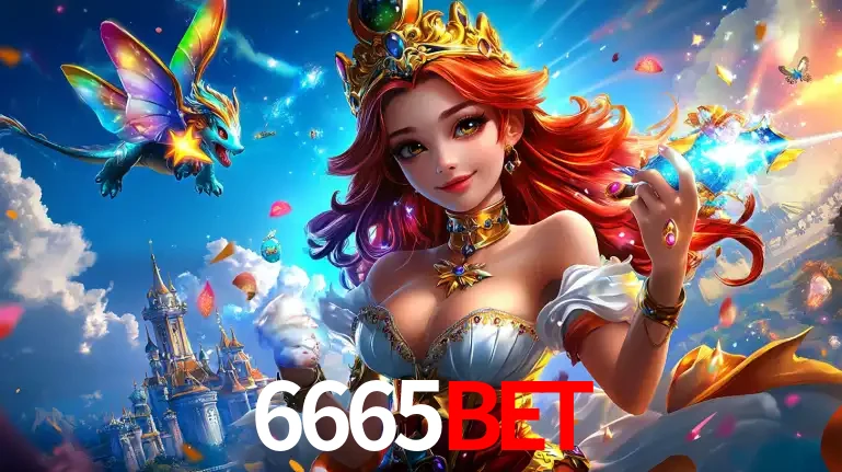 A princesa de um reino de fantasia mágico, com seu pequeno dragão, apresentando um mundo de prêmios encantados nos jogos de caça-níqueis do cassino 6665BET.